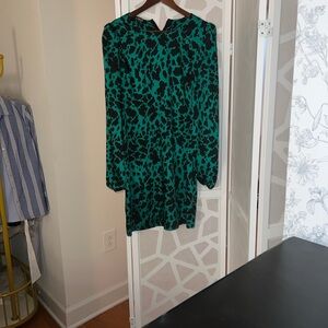 Liu Jo Green and Black Midi Dress